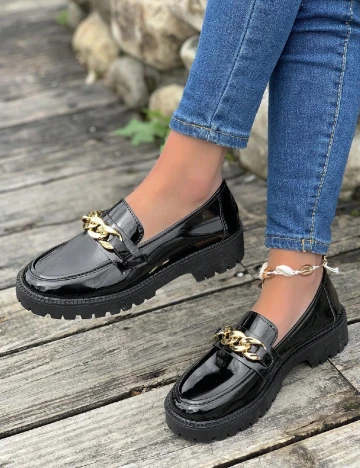 Mocasini SHEIN, negru Negru