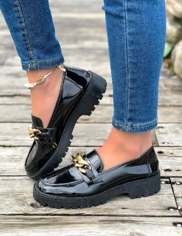 Mocasini SHEIN, negru Negru