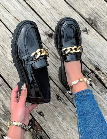 Mocasini SHEIN, negru Negru