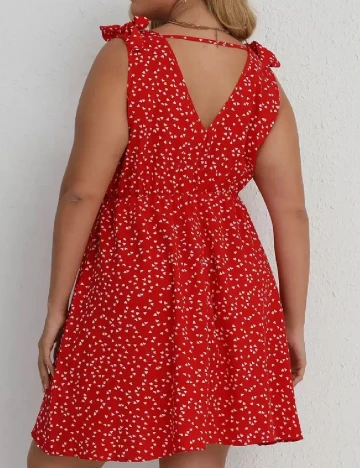 Rochie scurta SHEIN CURVE, rosu