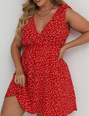 Rochie scurta SHEIN CURVE, rosu