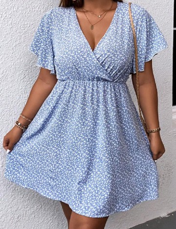 Rochie scurta SHEIN CURVE, albastru