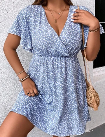 Rochie scurta SHEIN CURVE, albastru