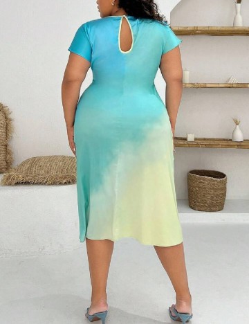 Rochie medie SHEIN CURVE, albastru
