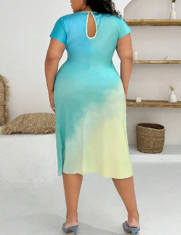 Rochie medie SHEIN CURVE, albastru