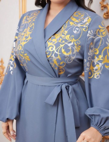 Rochie medie SHEIN CURVE, albastru