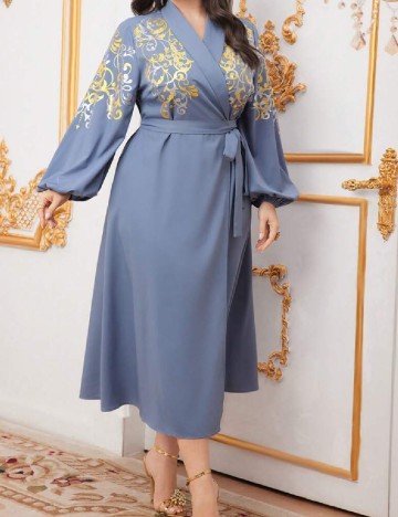 Rochie medie SHEIN CURVE, albastru