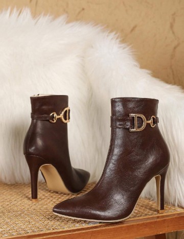 Botine SHEIN, maro