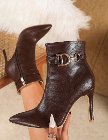 Botine SHEIN, maro