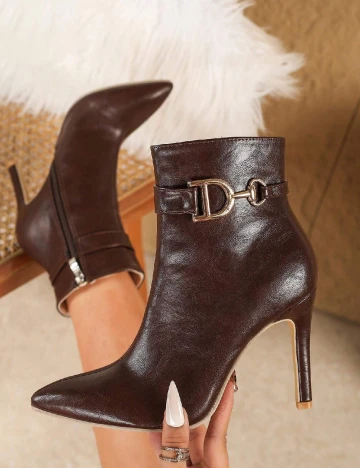 Botine SHEIN, maro