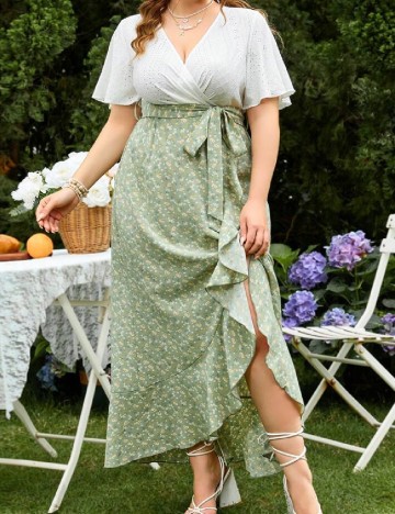 Rochie lunga SHEIN CURVE, verde