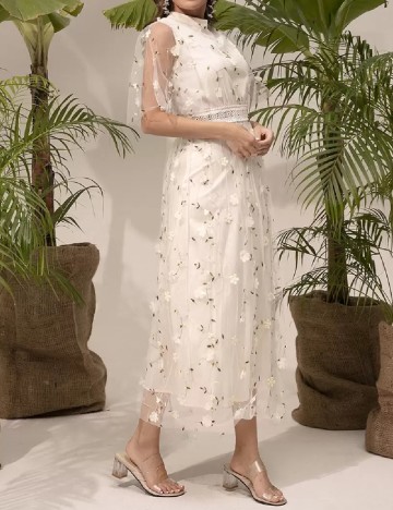 Rochie medie SHEIN, crem