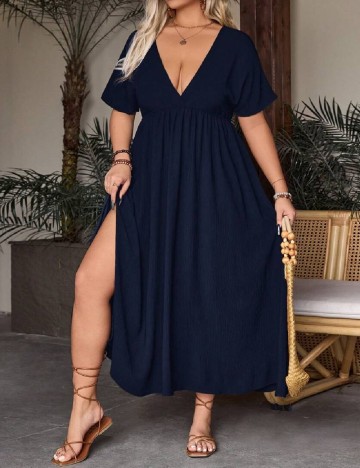 Rochie lunga SHEIN CURVE, albastru