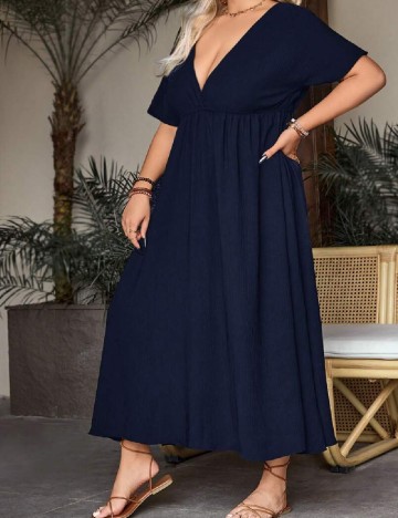 Rochie lunga SHEIN CURVE, albastru