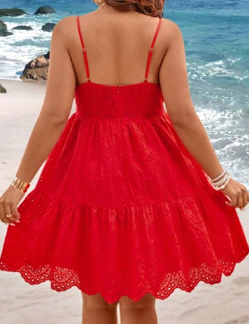 Rochie scurta SHEIN CURVE, rosu