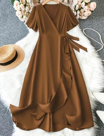 Rochie medie SHEIN, maro