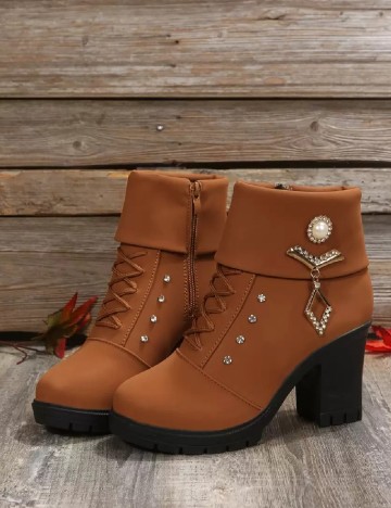 
						Botine SHEIN, maro