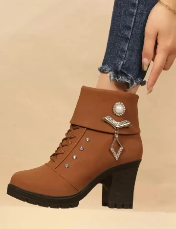 Botine SHEIN, maro