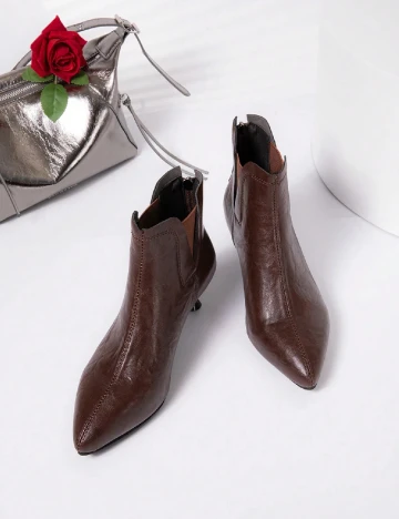 Botine SHEIN, maro