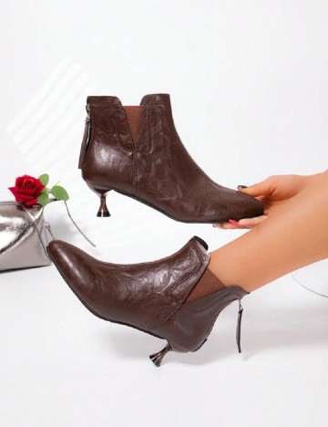 Botine SHEIN, maro