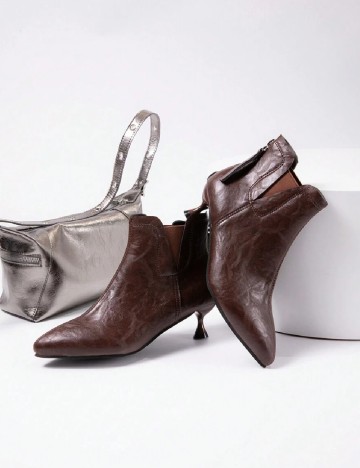 Botine SHEIN, maro