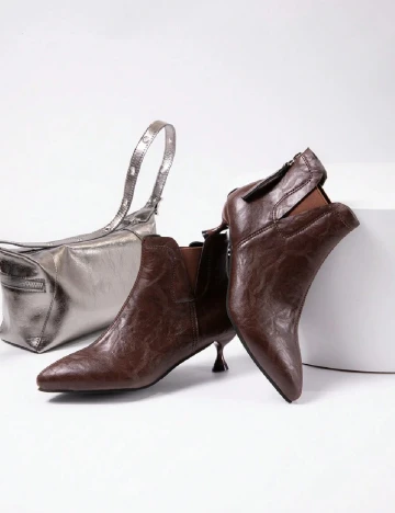 Botine SHEIN, maro