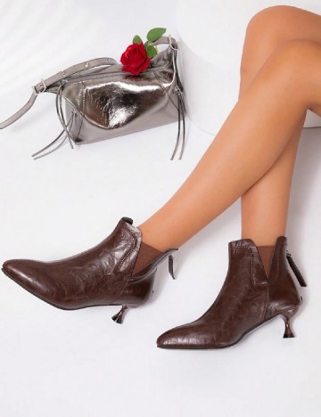 Botine SHEIN, maro