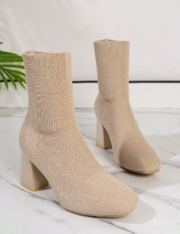 Botine SHEIN, crem