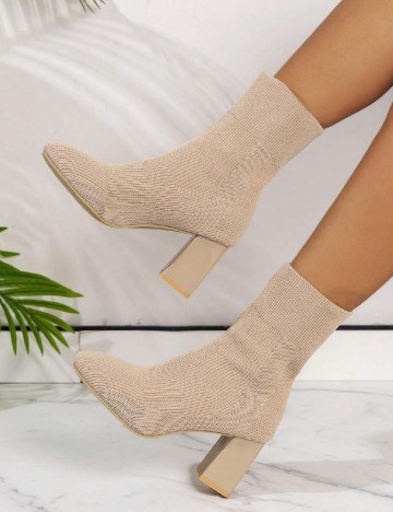 Botine SHEIN, crem