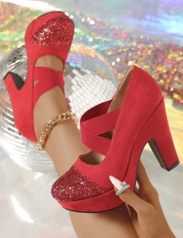 Pantofi SHEIN, rosu