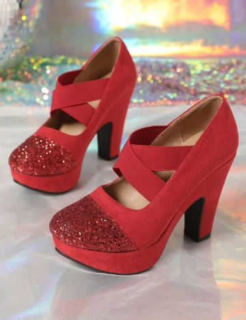 Pantofi SHEIN, rosu
