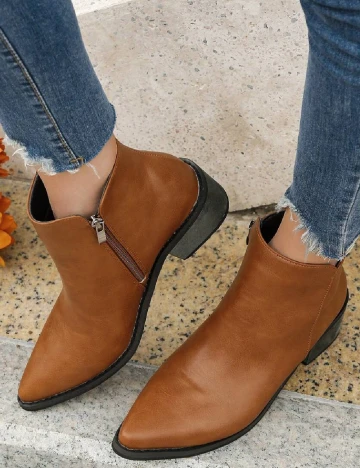 Botine SHEIN, maro