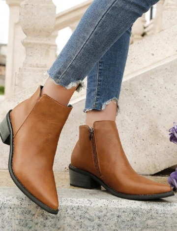 Botine SHEIN, maro