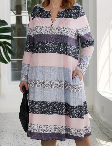Rochie medie Emery Rose Curve, mix culori