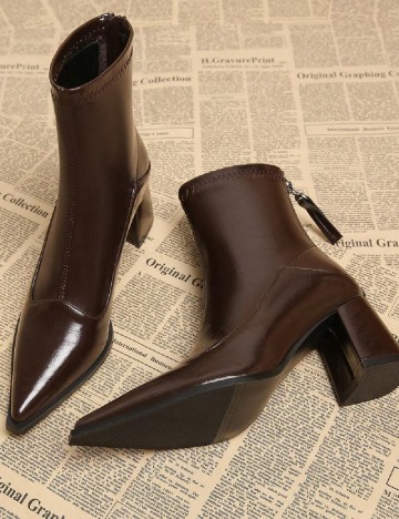 Botine SHEIN, maro