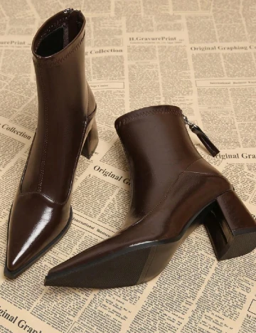 Botine SHEIN, maro