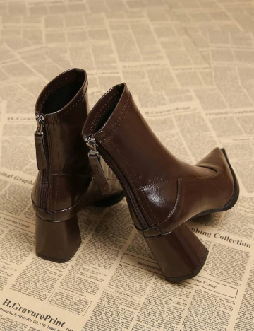 Botine SHEIN, maro