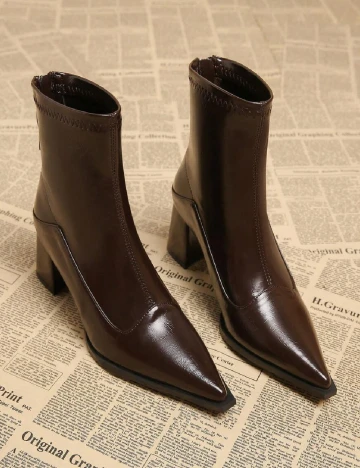 Botine SHEIN, maro