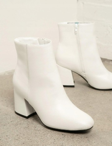Botine SHEIN, alb