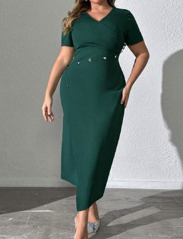 Rochie medie SHEIN CURVE, verde