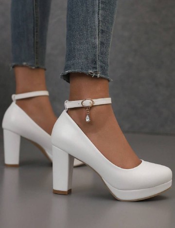 Pantofi SHEIN, alb