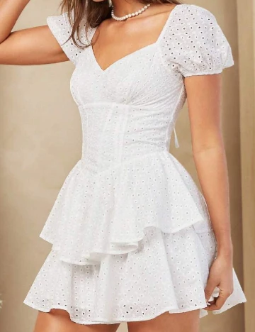 Rochie scurta SHEIN, alb