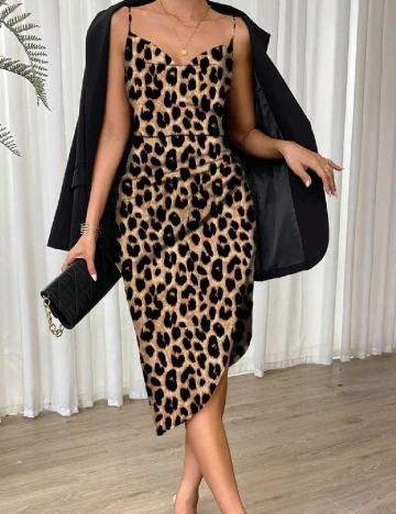 Rochie medie SHEIN, animal print Animal print