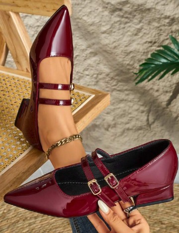
						Pantofi SHEIN, visiniu