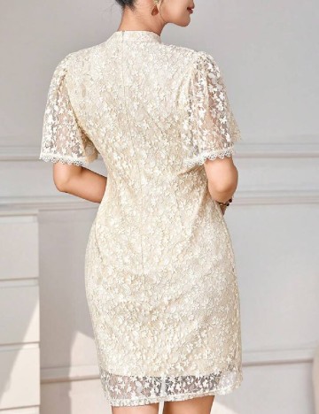 Rochie scurta SHEIN, crem