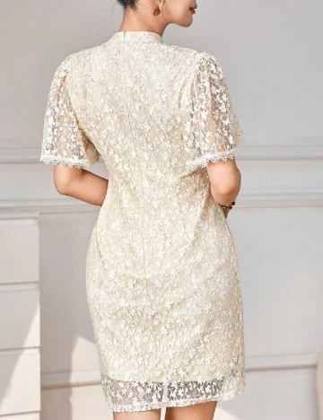 Rochie scurta SHEIN, crem