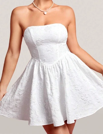 Rochie scurta SHEIN, alb
