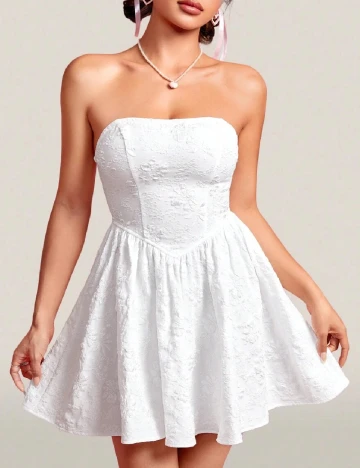 Rochie scurta SHEIN, alb