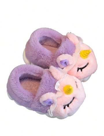 Papuci de Casa Shein Kids, roz/mov
