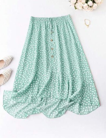 Fusta SHEIN CURVE, verde